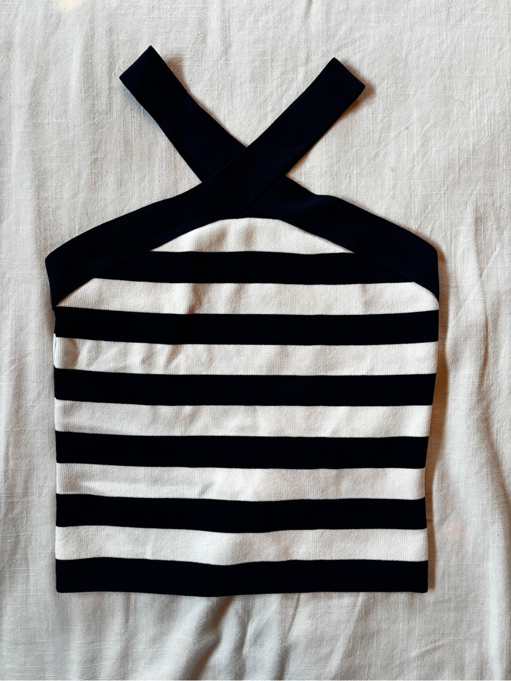 Bailey 44 Navy & White Striped Crossback Tank Size Medium